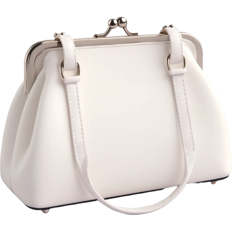 Back white gothic purse without background emoji