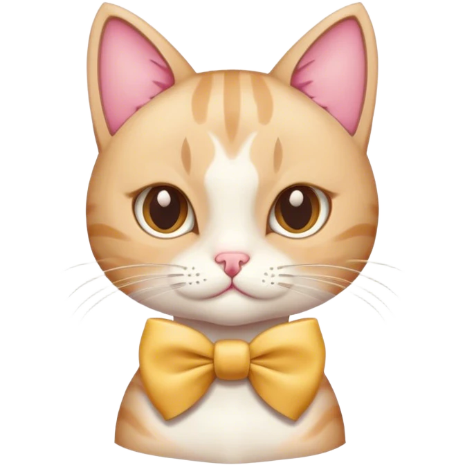 Cat wearing a bow  emoji