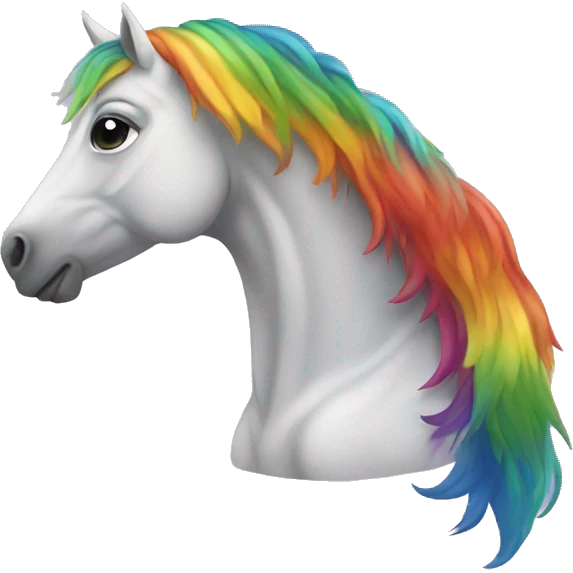 Rainbow horse emoji