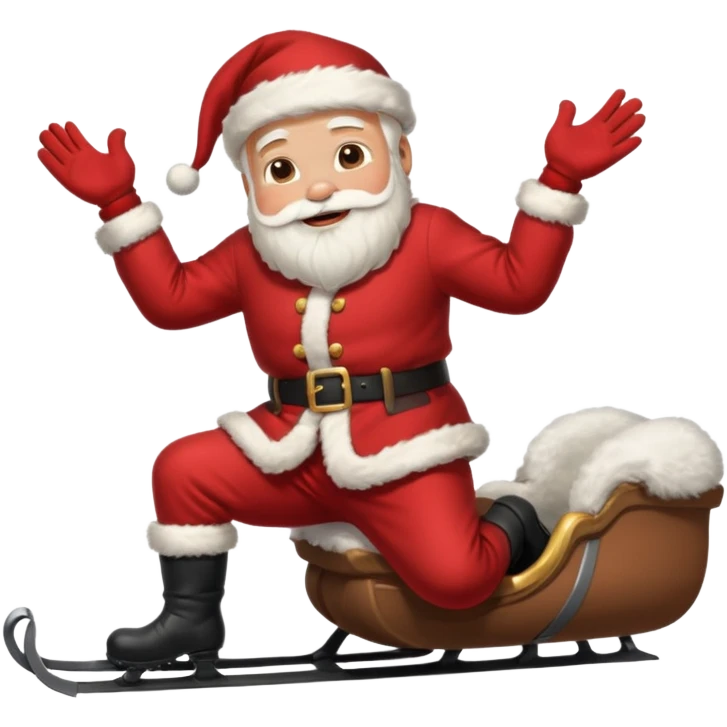 Santa sliding emoji