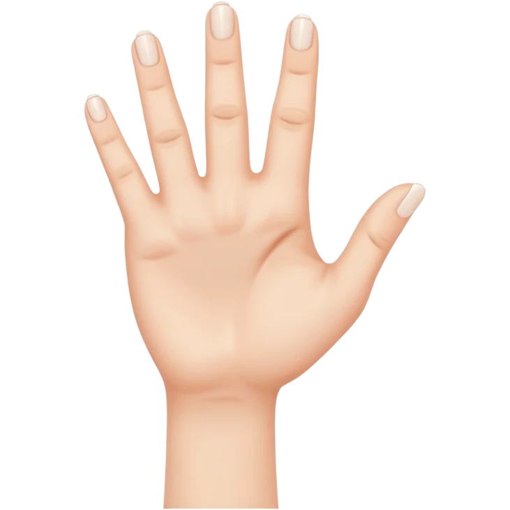 bent white girl arm with a two fingered hand emoji