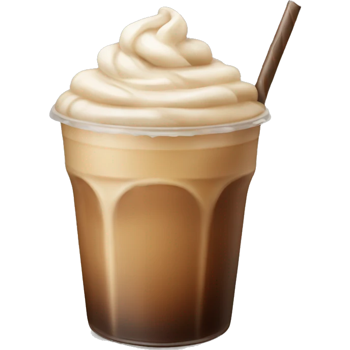 iced coffee with beige staw emoji