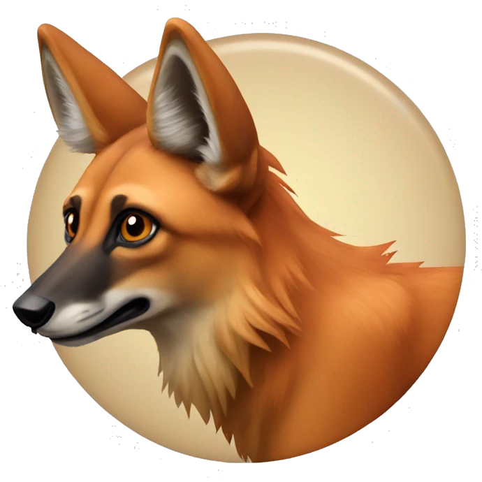 Maned wolf emoji
