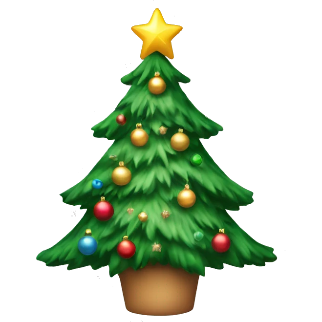 Christmas tree with ornaments emoji