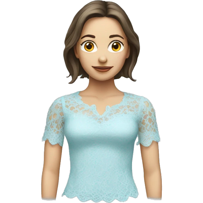 Light blue lace top  emoji