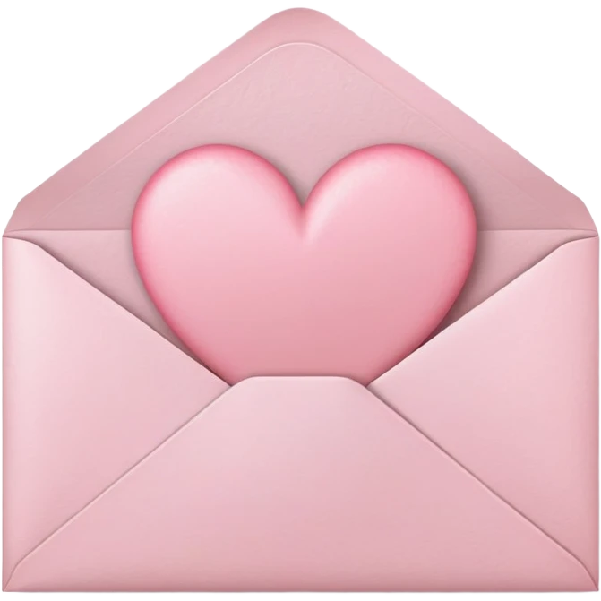 light pink heart envelope emoji