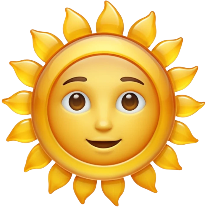 Sun shaped glass translucent  emoji