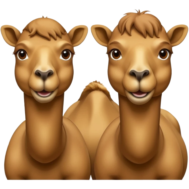 High resolution camels without fur emoji