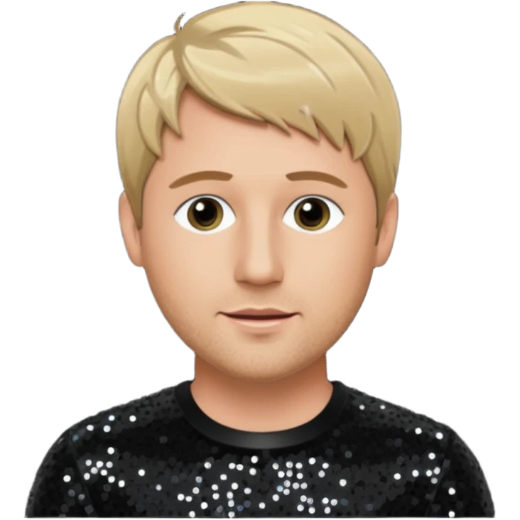 Kian Egan from Westlife with black sequin outfit emoji
