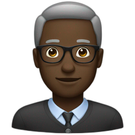 blackman with glasses on emoji