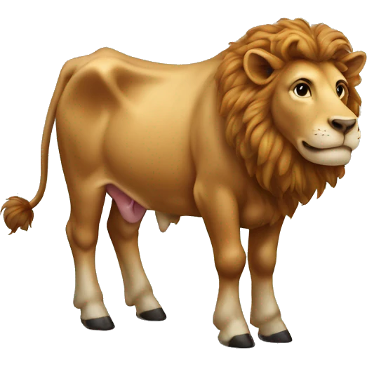 Cow lion emoji