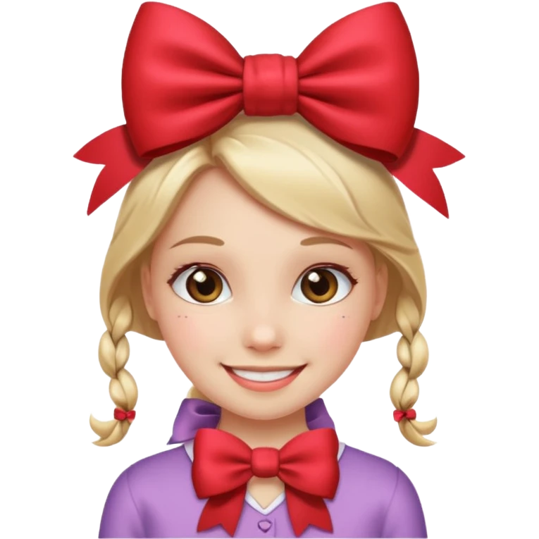 a girl with a bow emoji