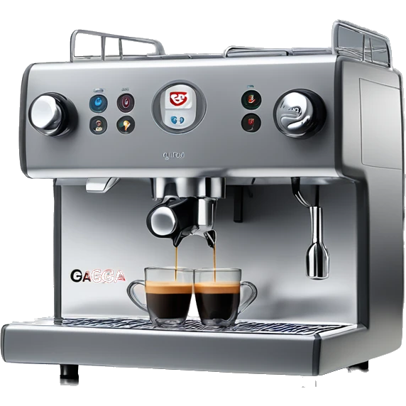 Photorealistic image of a Gaggia Classic Pro espresso machine with a stainless steel body, steam wand, and portafilter, in a modern kitchen setting. Focus on realistic lighting and reflections emoji