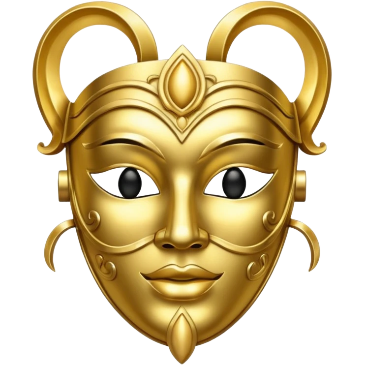 gold mask  emoji