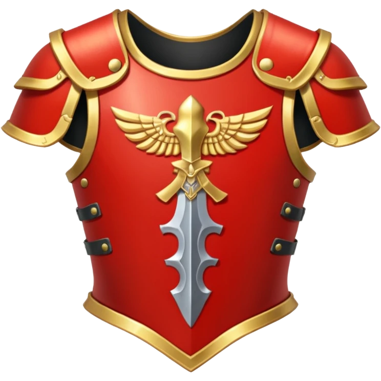 gold-red cuirass + twin blades. negative : characters emoji