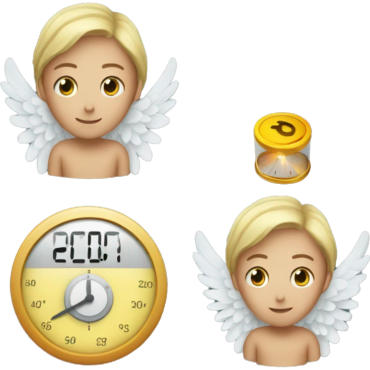 Timer With angel cirkle emoji