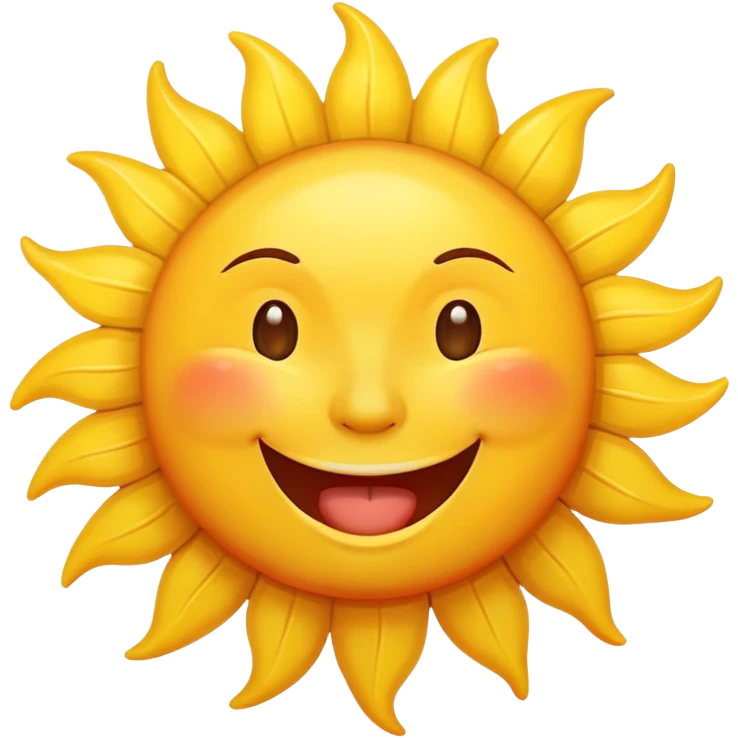 Smiling sun drooling  emoji