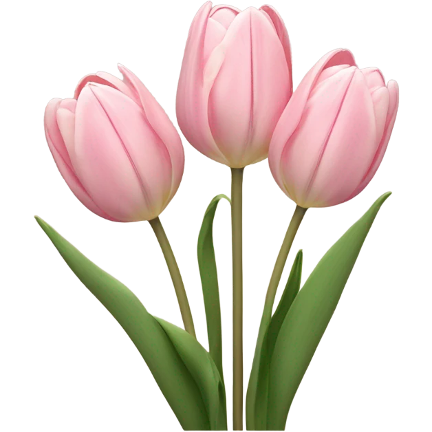 light pink tulips emoji