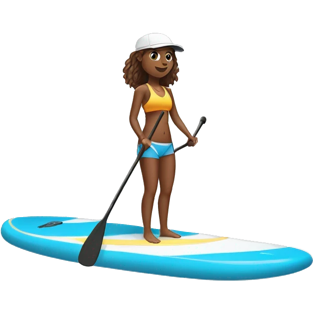 paddle boarding girl  emoji