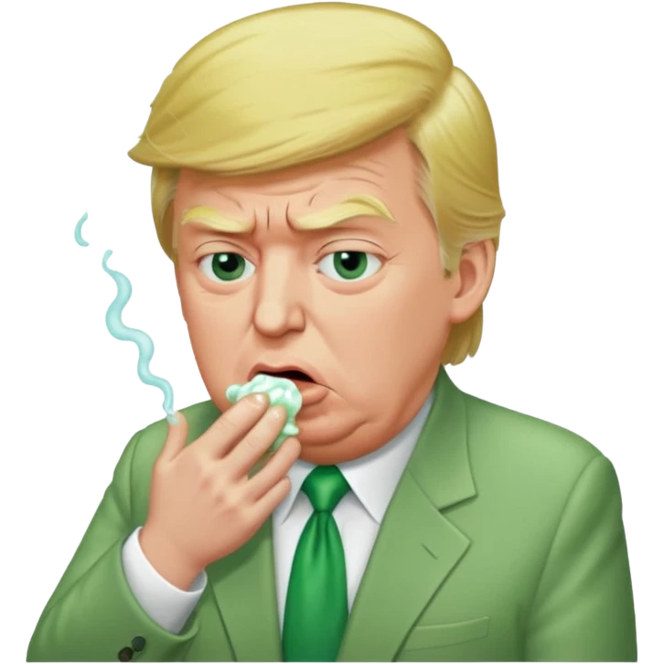 Trumps head vomiting  emoji