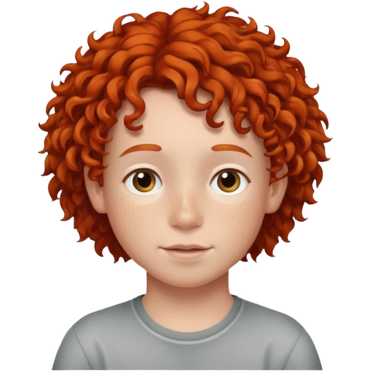 red curly haired kid  emoji