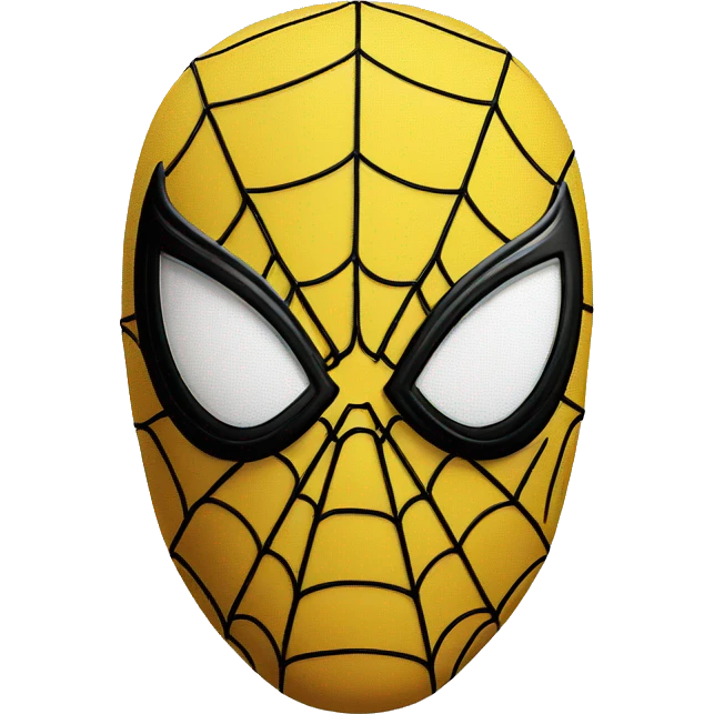 Yellow colour spider man head  emoji