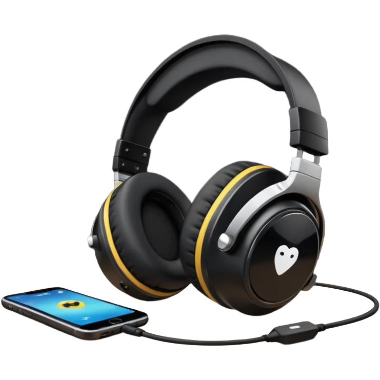 a gaming headset in a table  emoji