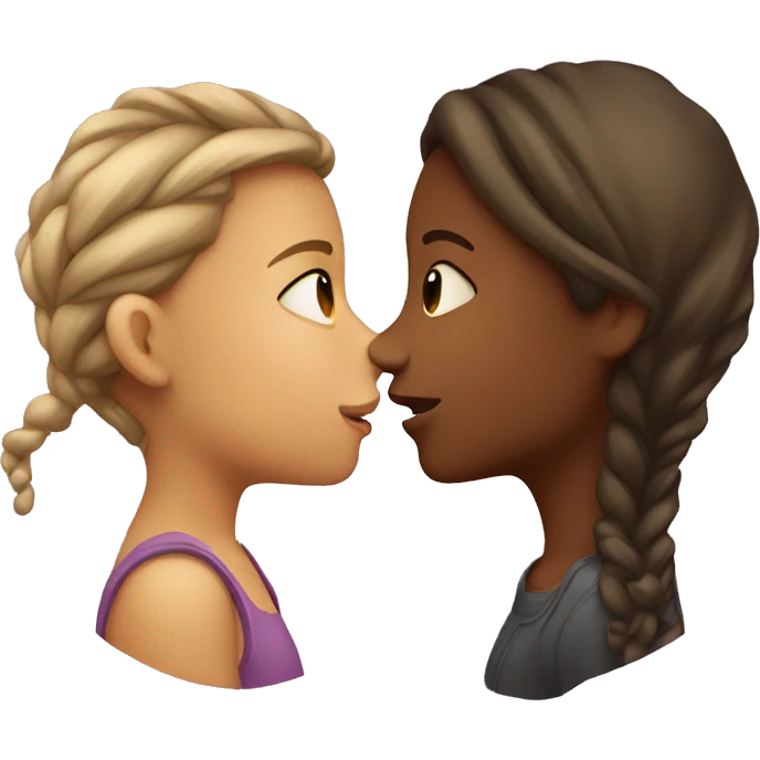 girls kissing emoji