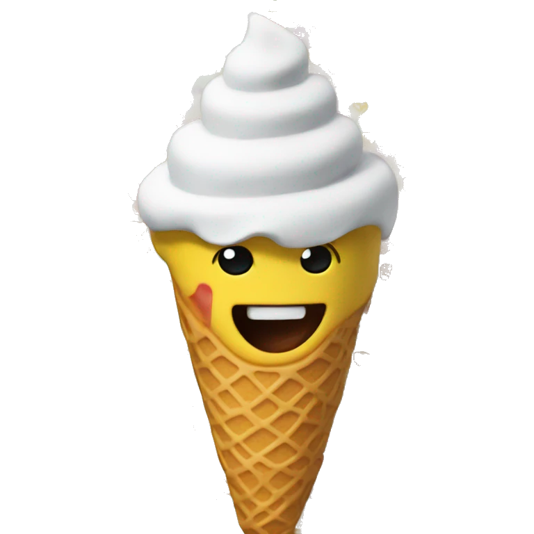 Roblox character eating ice cream emoji