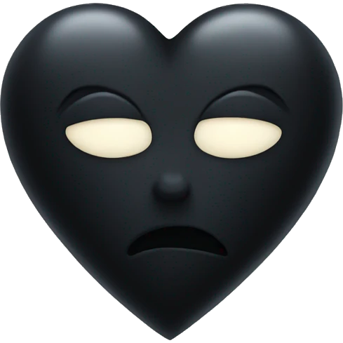 Black heart with moon emoji