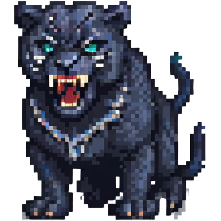 black panther roaring emoji
