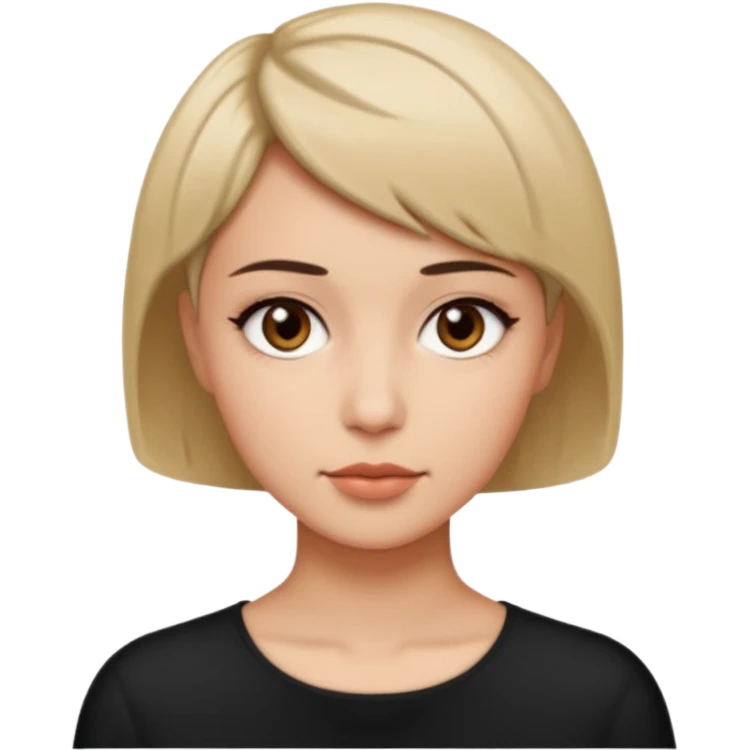 female very short hair  emoji