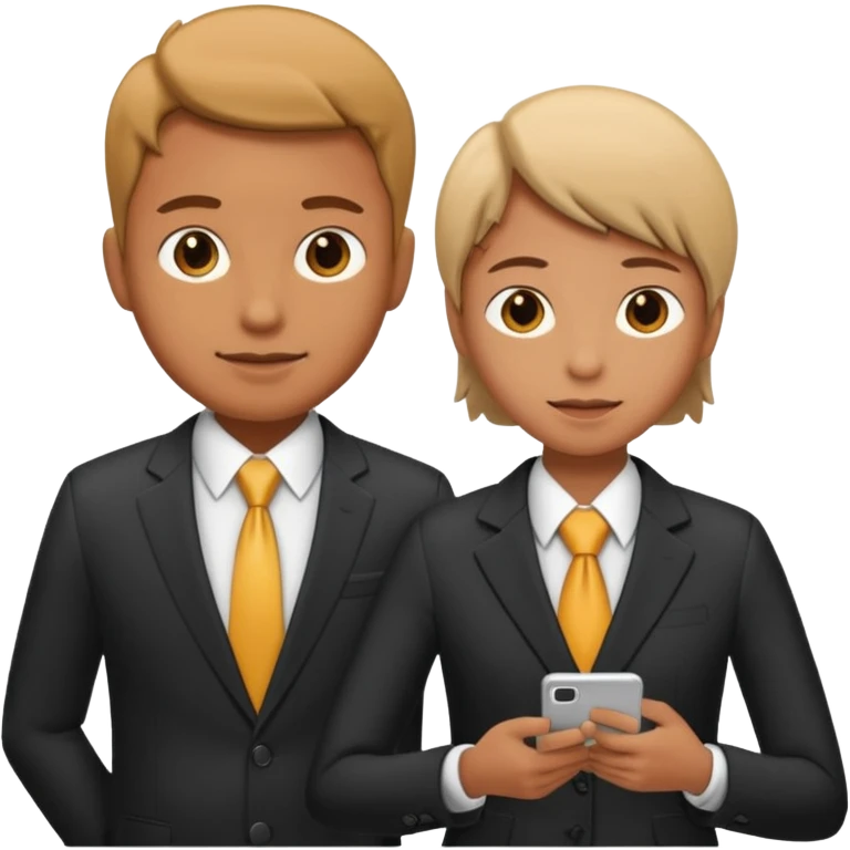 create a realistic emoji of a working person switching with another person. emoji
