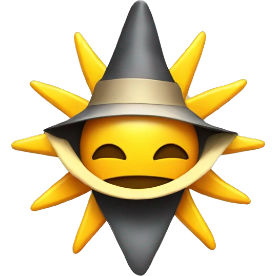 Cool Sun With A Hat emoji