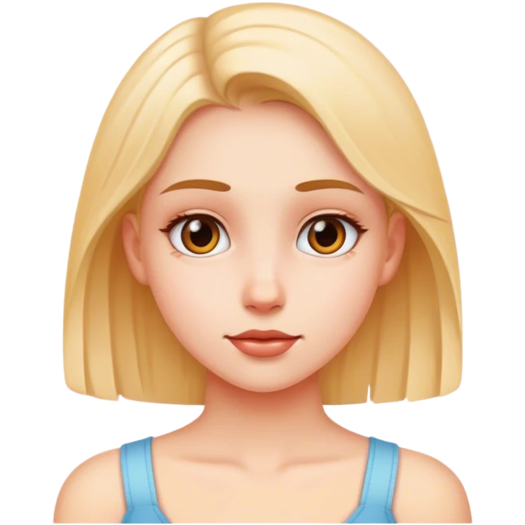 a girl with text behind emoji