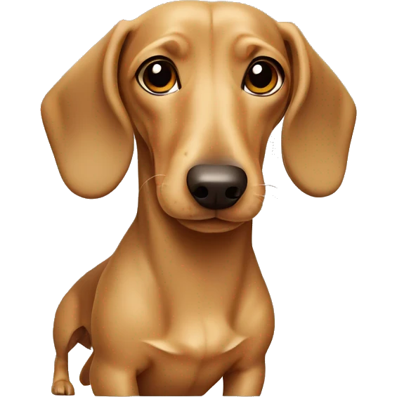 Beige dachshund emoji