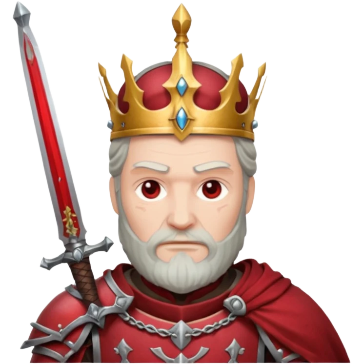 War old King – crimson armor + sword emoji