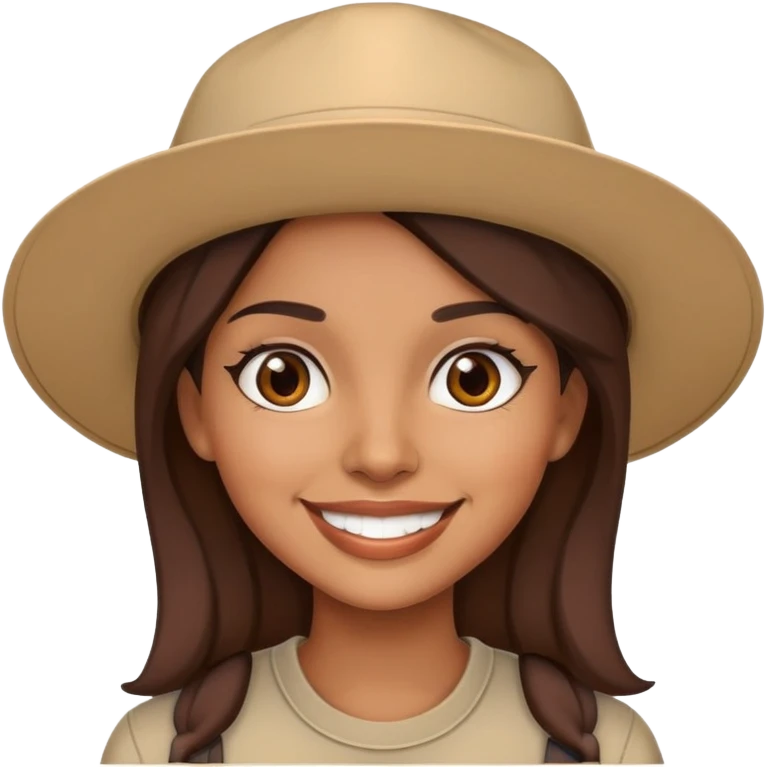 stylish latin-american woman wearing a cap and smiling  emoji
