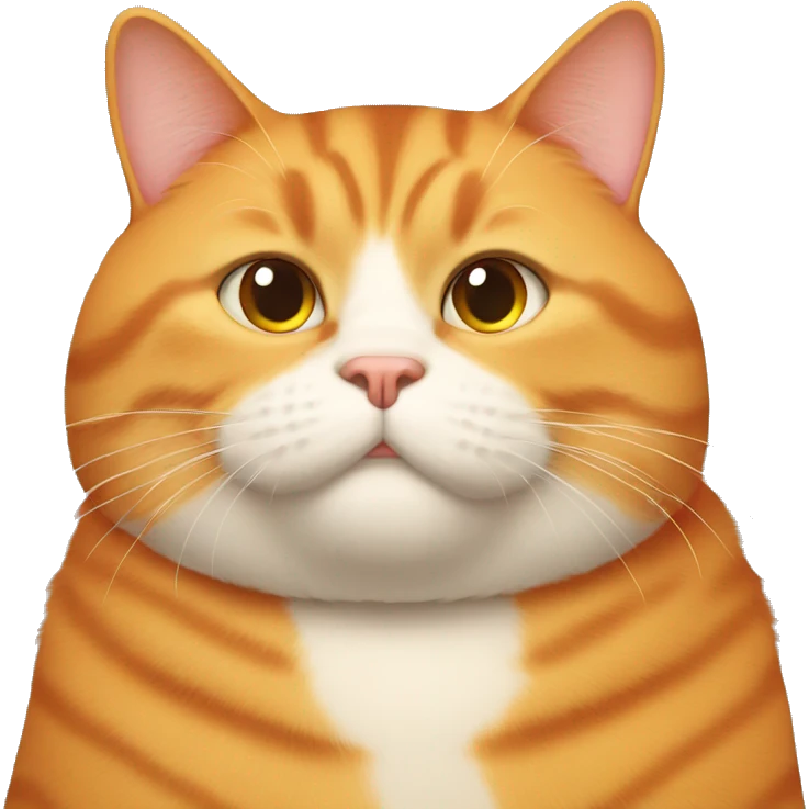 Fat orange cat emoji