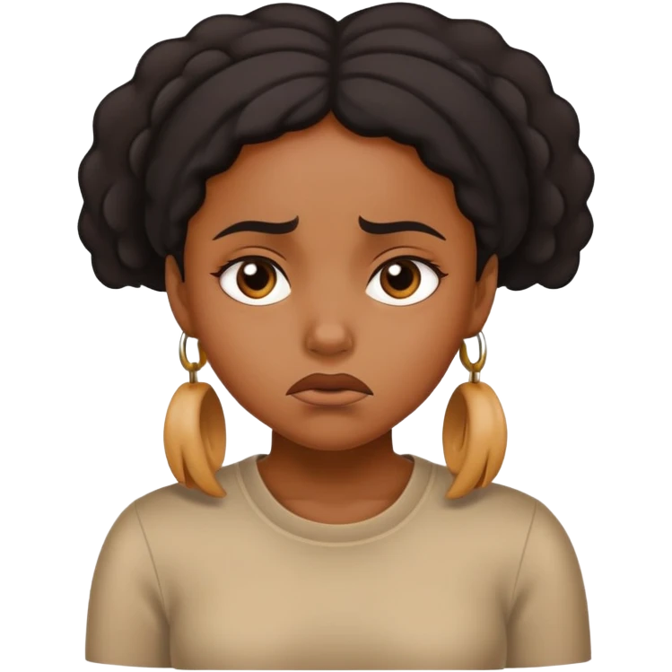 Black girl upset  emoji