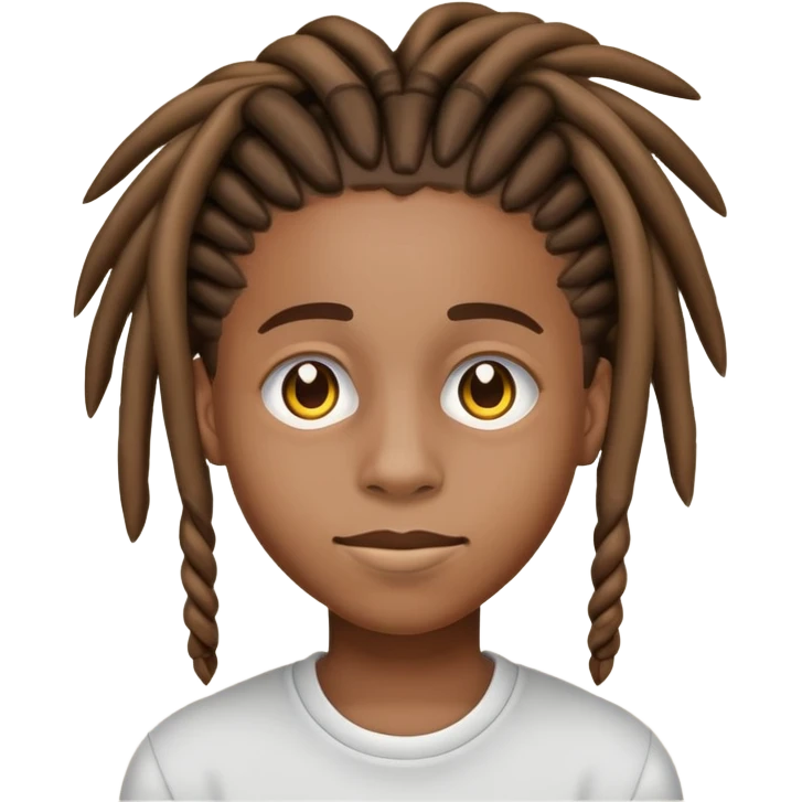 Creat an apple style emoji of a african american teen with hightop dreads emoji