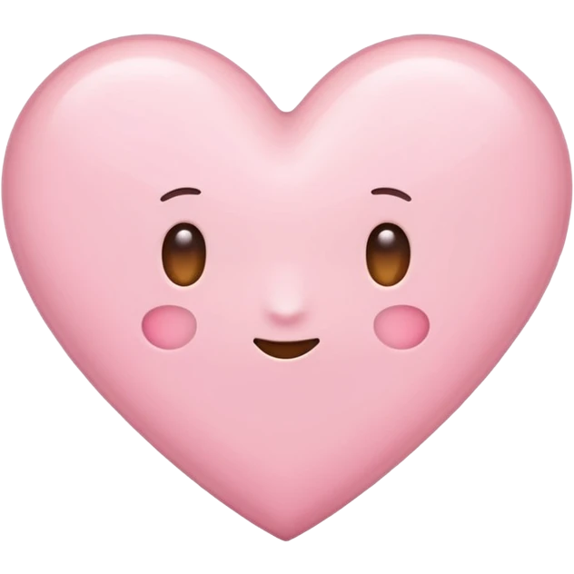 light pink heart with a subtle shine emoji style emoji