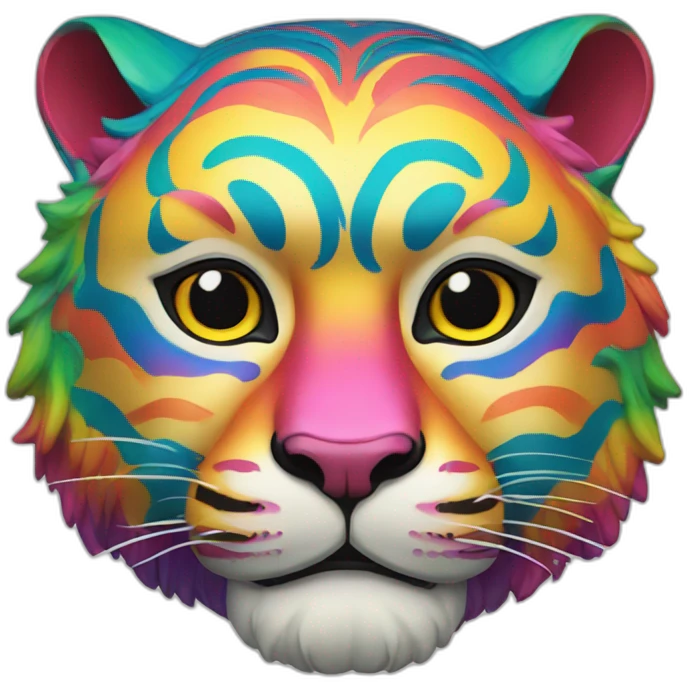 rainbow tiger Japanese mask emoji