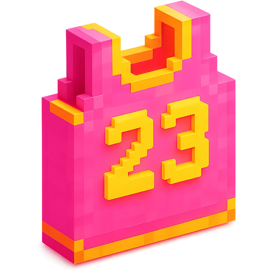 светящейся розовая баскетбольная майка с надписью "23", no background emoji