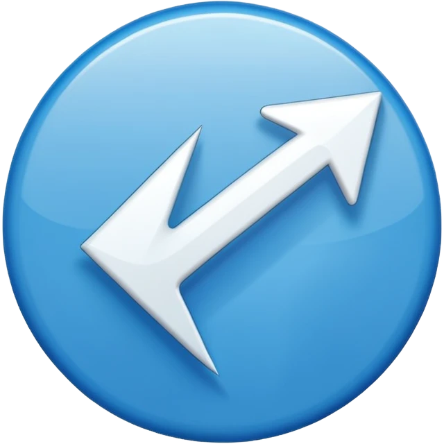 Verificado azul con la flecha blanca emoji