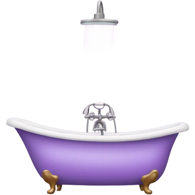 Bathtub with light purple water emoji