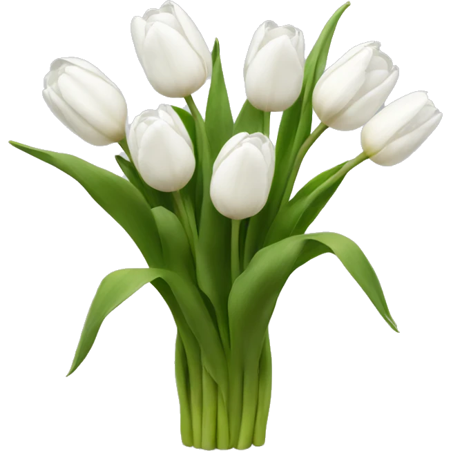 white tulips  emoji