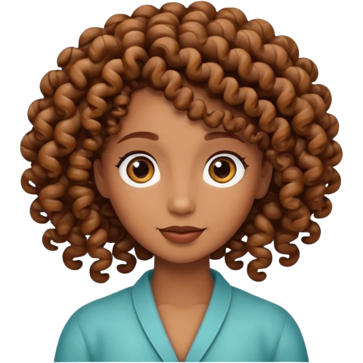 curly hair strand shaped like a spiral emoji