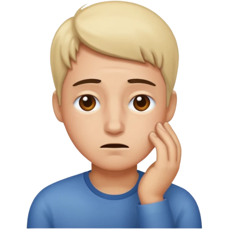 tired and nonchalant  emoji