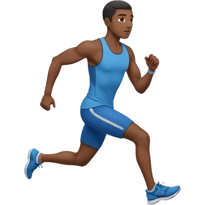 blackman running exercise sport emoji